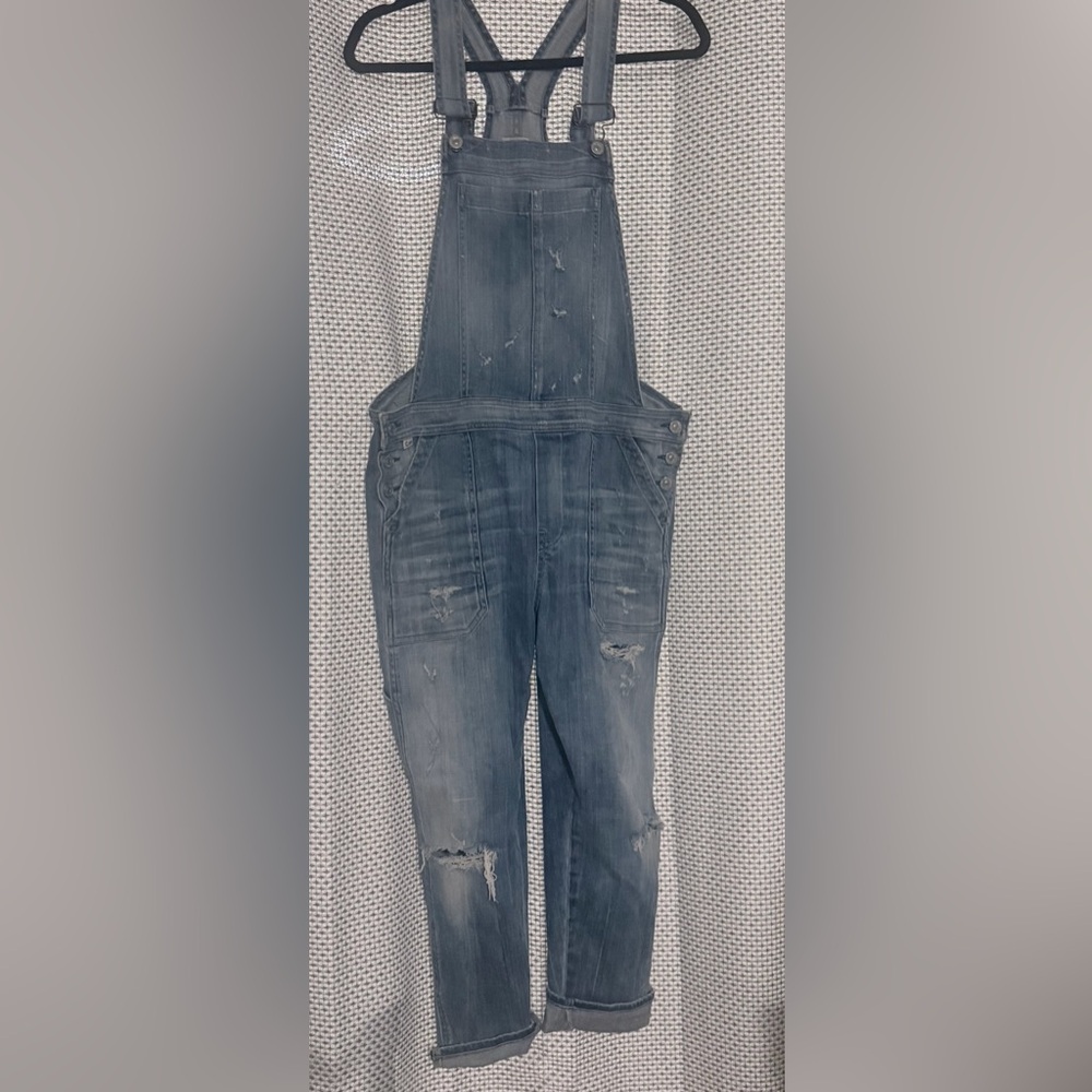 Citizens of Humanity Distressed Denim Overalls in Faded Blue size M
